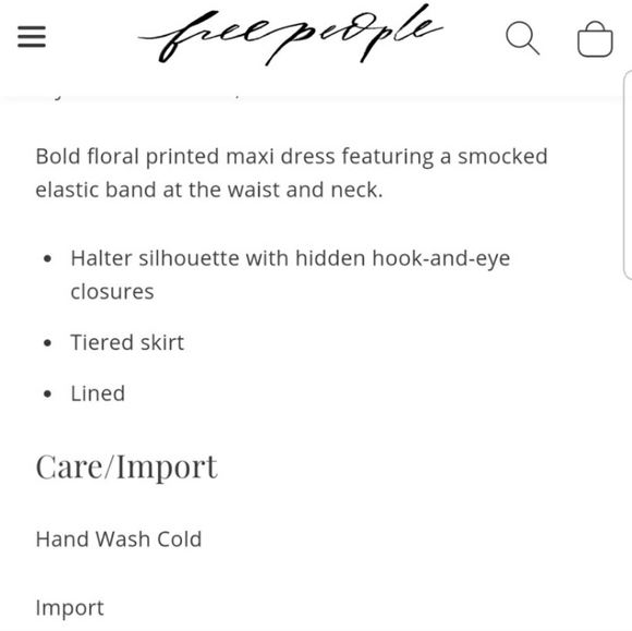 NWT Free People Black in Full Bloom halter maxi dress - Picture 6 of 6